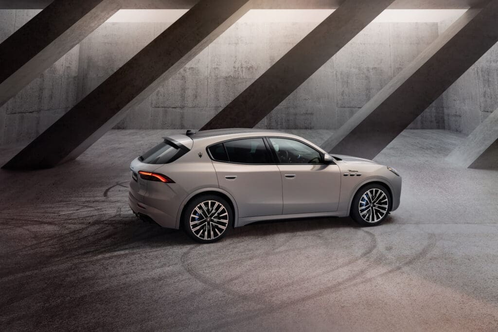 Behind the spacious second row, the Grecale's cargo area offers up to 20 cubic feet of space, along with a flat load floor behind the power-folding rear seats. (Courtesy Maserati)