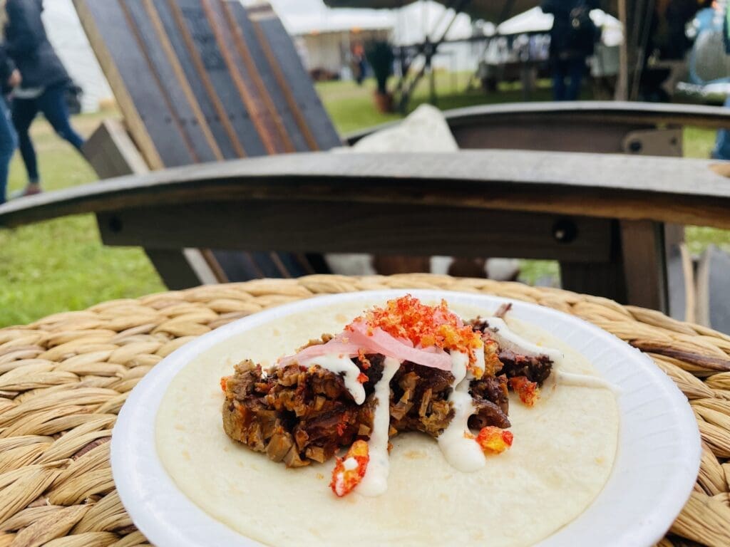 Meat Church lead with brisket a bit of Flamin' Hot Cheetos at Tacos and Tequila. (Photo by Courtney Dabney)