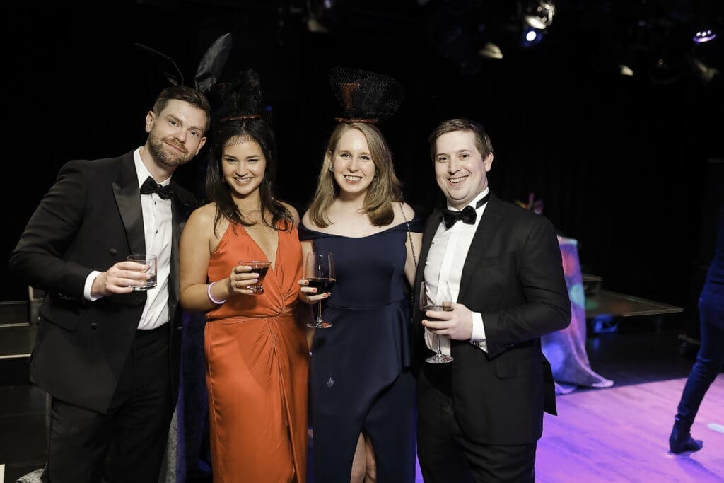 Michael Hogan, Ashley Coombs, Allison Pfeiffer, Tom Herrick at Stages Gala at The Gordy. (Photo by Quy Tran)