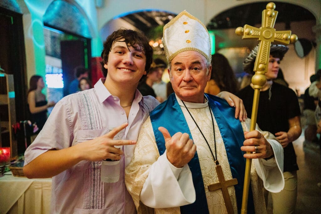"The Pope" even made an appearance at the graduation celebration at The Bell Tower on 34th.