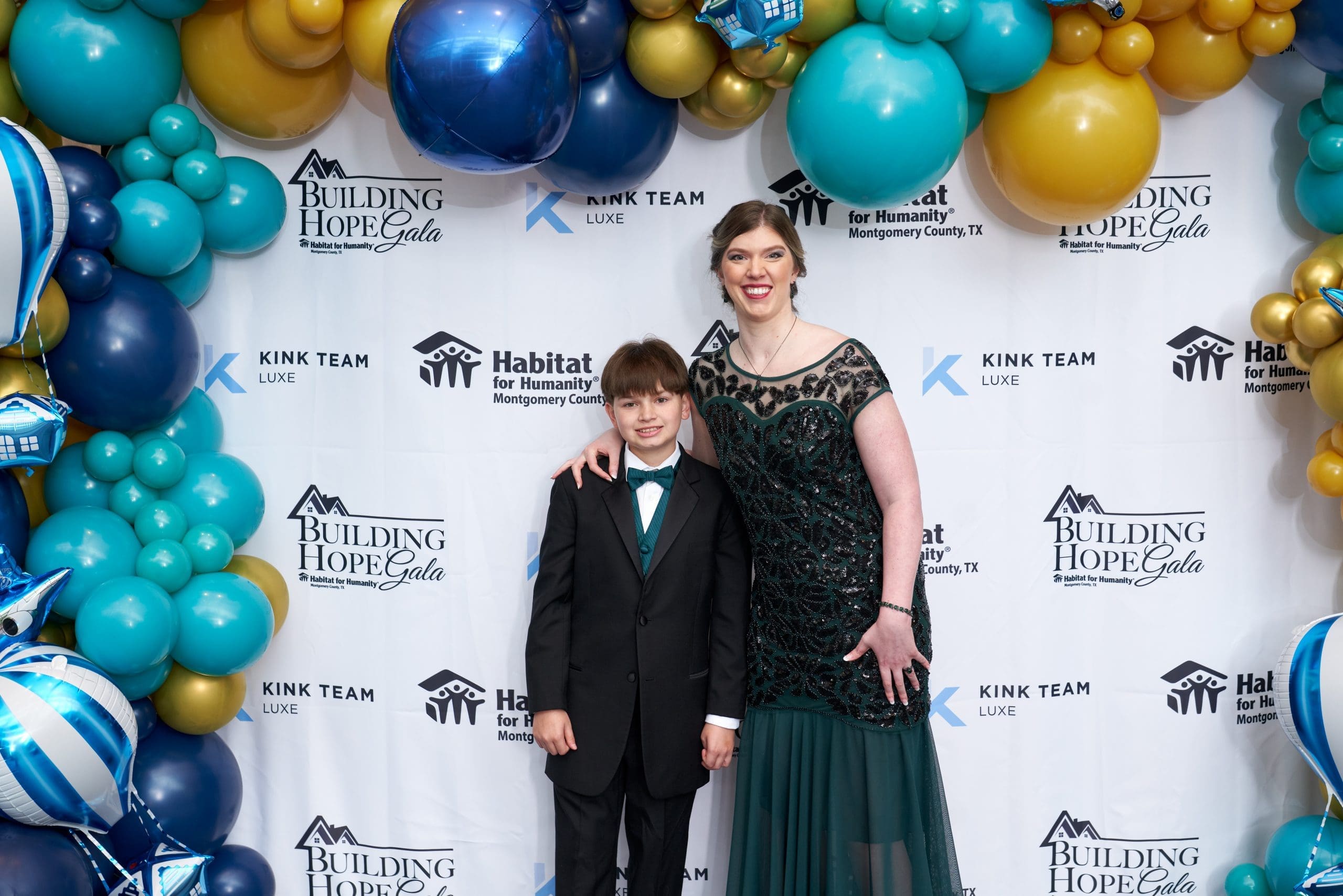 Shelbie and Jayden Estrada, special guests at the gala, will be moving into their new Habitat home.