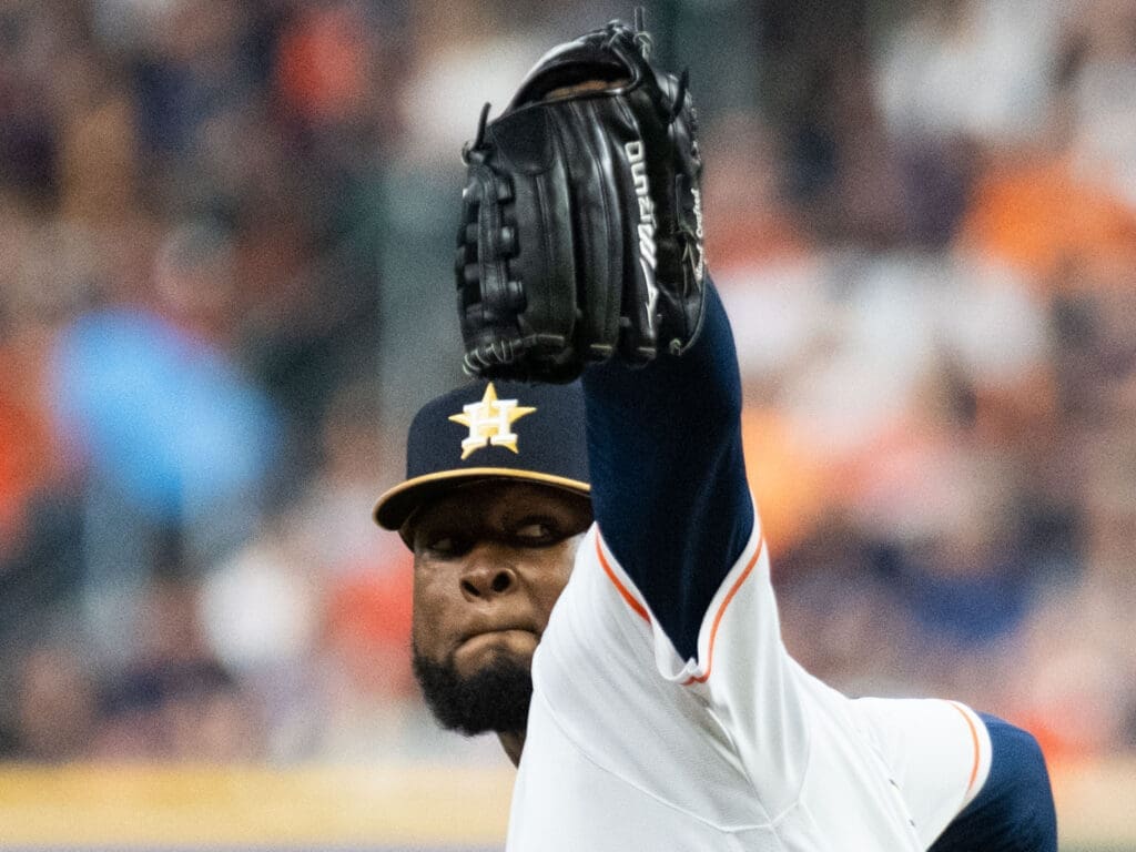 Houston Astros pitcher Cristian Javier is an intimidating force, even though he's not very big in stature. (Photo by F. Carter Smith)