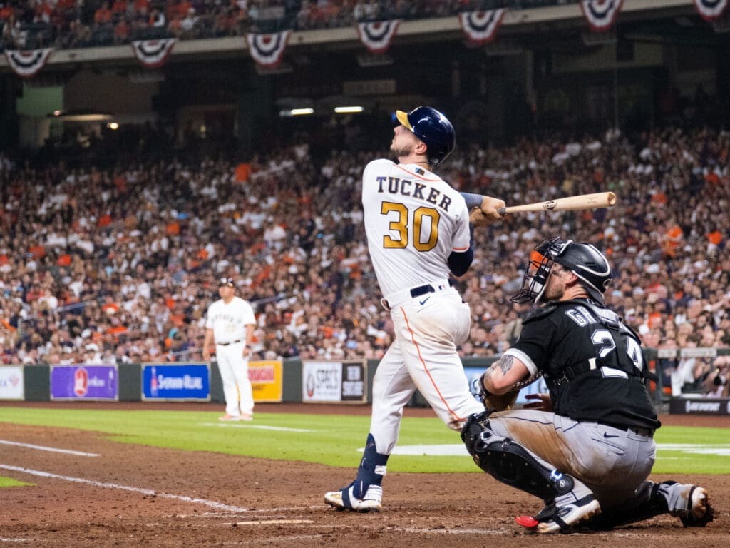 Astros outfielder Kyle Tucker is one of the best players in baseball. (Photo by F. Carter Smith)