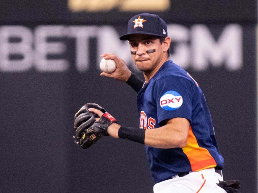 Houston Astros second baseman Mauricio Dubon has been playing like anything but just a fill in. (Photo by F. Carter Smith)