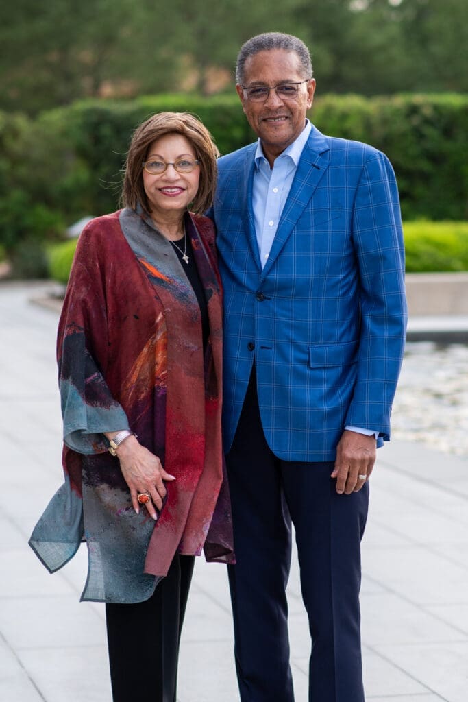 Barbara & Bill Easter at Memorial Hermann Foundation's Good Vibrations gala at Hermann Park Centennial Gardens. 