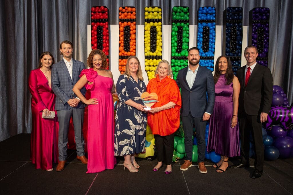 CIS of Houston CEO Lisa Descant, CIS director of Development Donna Watkins with CareSource Foundation and friends at the Communities in School 'Stay in School' gala at the Communities in School 'Stay in School' gala (Photo by Jenny Antill)