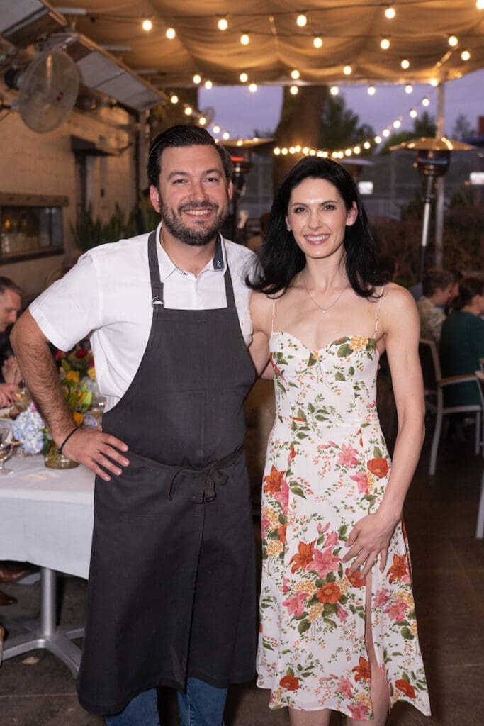 Chef Aaron Bludorn and Houston Ballet principal Beckanne Sisk at Houston Ballet's Raising the Barre dinner fundraiser.  (Photo by Wilson Parish)
