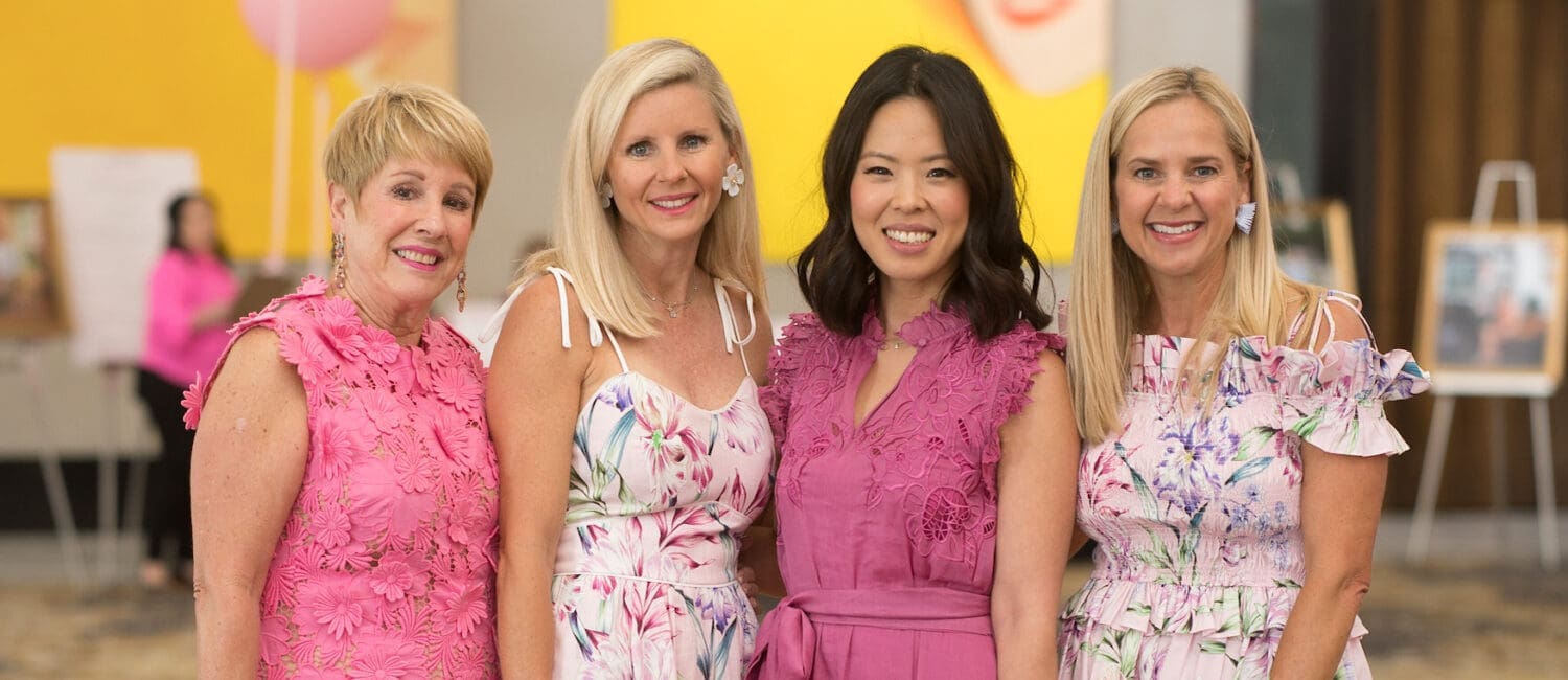 Donna Lewis, Allison Cattan Lewis, Christy Lynn and Emily Lewis make the scene at the American Cancer Society’s Tickled Pink luncheon. (Photo by Daniel Ortiz)