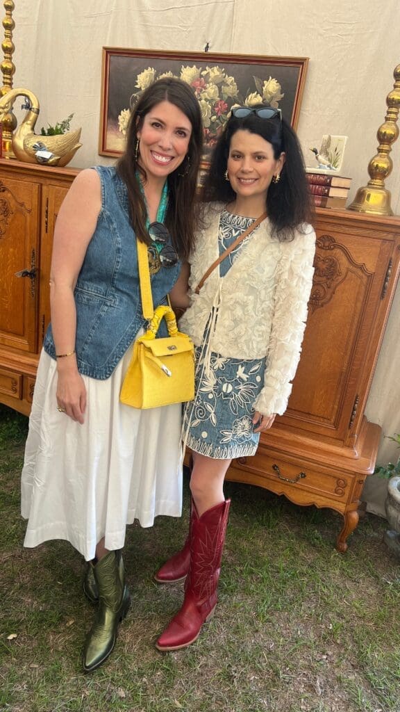 Andrea Cheek and Melissa Smrekar at Marburger Farm Antique Show 2025. 