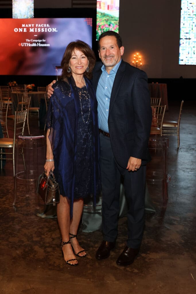 Janiece Longoria, Andrew Casas at the UTHealth  Art of Gratitude celebration (Photo by Priscilla Dickson)