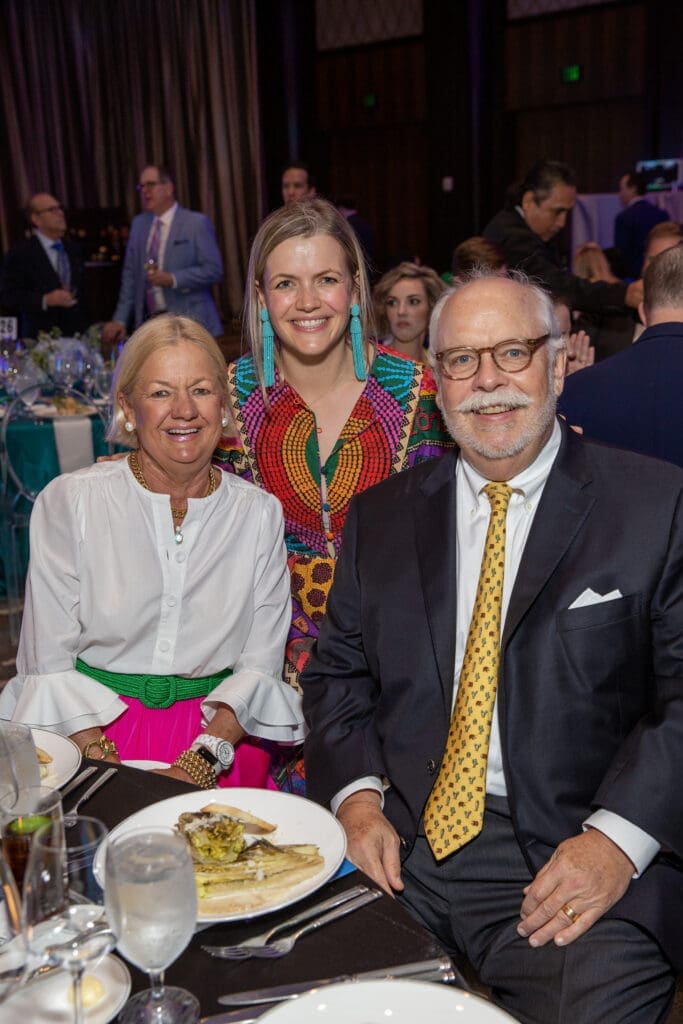 Kit Detering, Cassie Milam, Carl Detering at the Communities in School 'Stay in School' gala. (Photo by Jenny Antill)