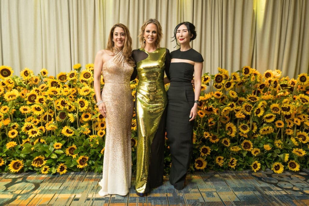 Kristina Somerville, Elizabeth Petersen, Carrie Brandsberg-Dahl at the Memorial Hermann Foundation 'Walking on Sunshine Gala' spotlighting Life Flight  (Photo by Daniel Ortiz)