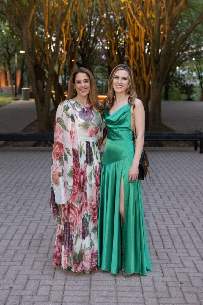 Kristina Somerville, Neiman Marcus' Heather Almond  at the 2023 Performing Arts Houston Kaleidoscope Ball.(Photo by Wilson Parish)