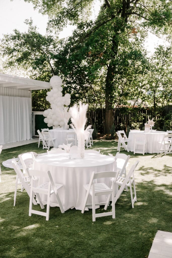 Poppin Parties created the decor for Simone Biles' 'Over Cloud 9' bridal shower. (Photo by Rachel "Rae Tay" Taylor IG @raetay_photography)