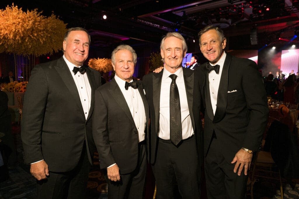 Steve Trauber, Doug Schnitzer, Scott Wise, Bill Campbell at the Memorial Hermann Foundation 'Walking on Sunshine Gala' spotlighting Life Flight  (Photo by Daniel Ortiz)