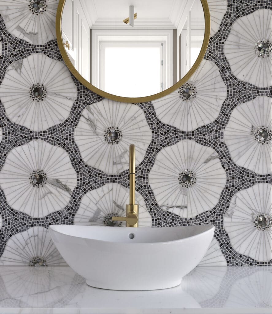 Bold backsplashes never fail to make a statement.