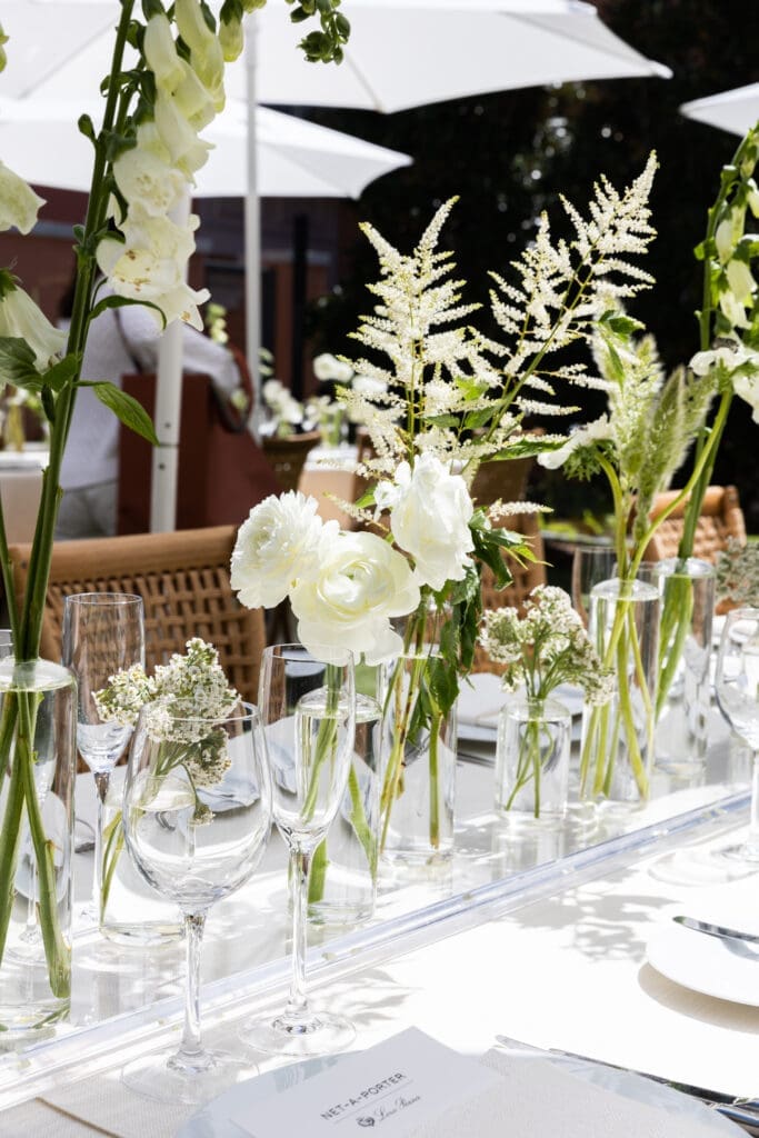 The gorgeous tablescape at the intimate luncheon. (Photo by Kaitlin Saragusa)