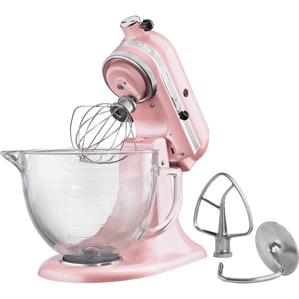 The KitchenAid Artisan Stand Mixer in silk pink is one wedding gift that's built to last.