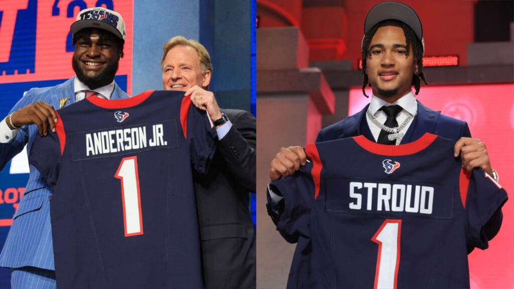 The Houston Texans shook up the entire NFL Draft, getting both quarterback C.J. Stroud and outside linebacker Will Anderson Jr. with the No. 2 and No. 3 overall picks.
