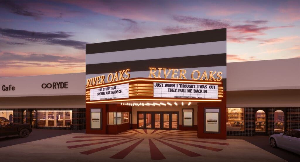 Houston's beloved River Oaks Theater is coming back to life. (Rendering courtesy of Gensler)