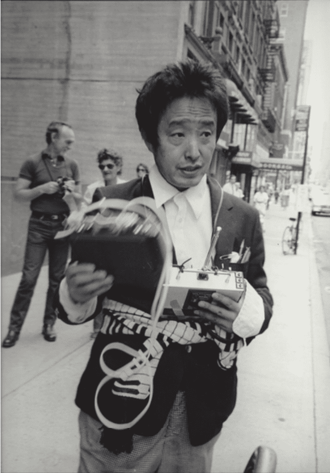 Late Houston photographer Suzanne Paul documented Nam June Paik on the streets of New York in 1983. ((Courtesy Estate of Suzanne Paul and Deborah  Colton Gallery, Houston)
