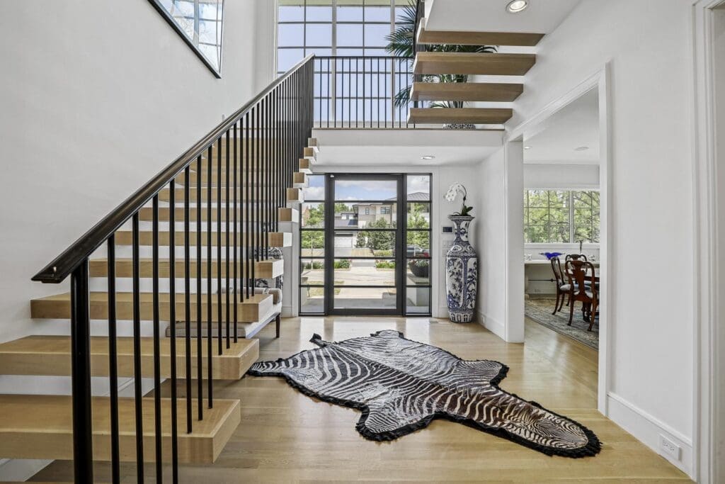 The abundance of natural light fills the home.