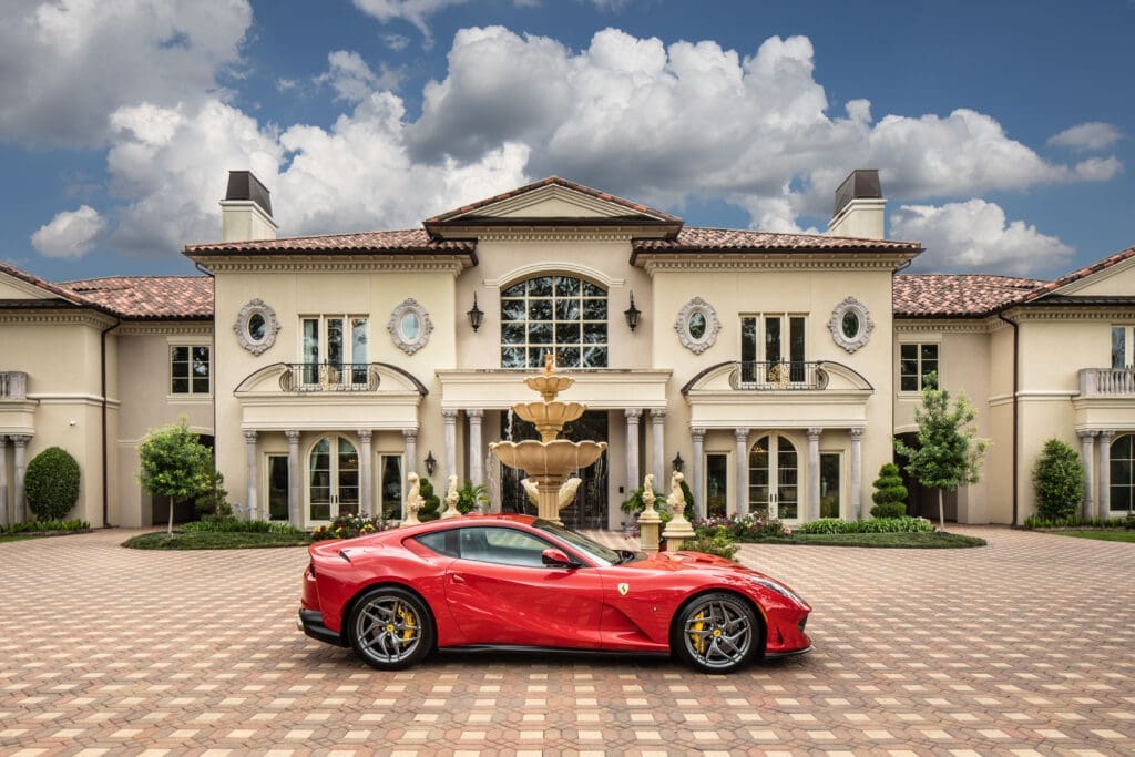 This $9.95 Million Houston Mansion Brings Its Own Horse Stables, 14 Bathrooms, Ornate Details and a Bavarian Castle Feel