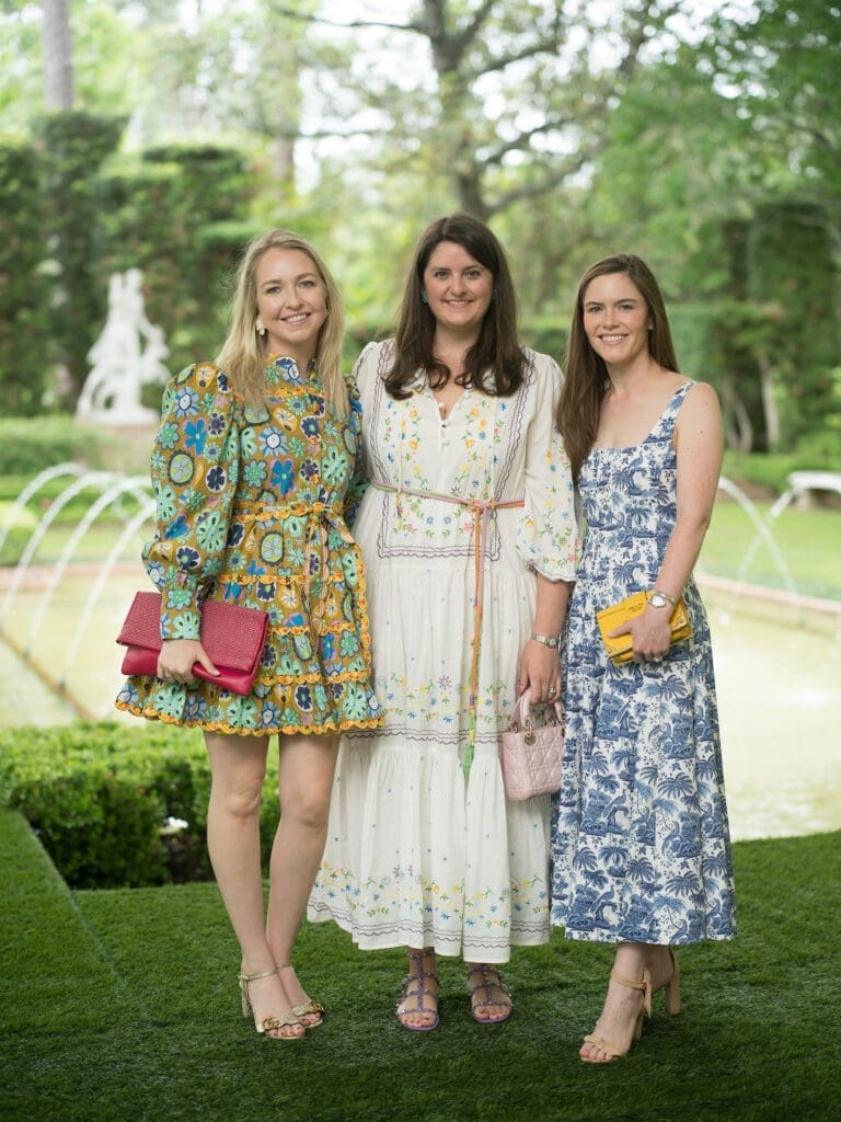 Ali Weaver, Anna DeLuca, Laura Lehner at the Bayou Bend fashion show and luncheon. (Photo by Daniel Ortiz)