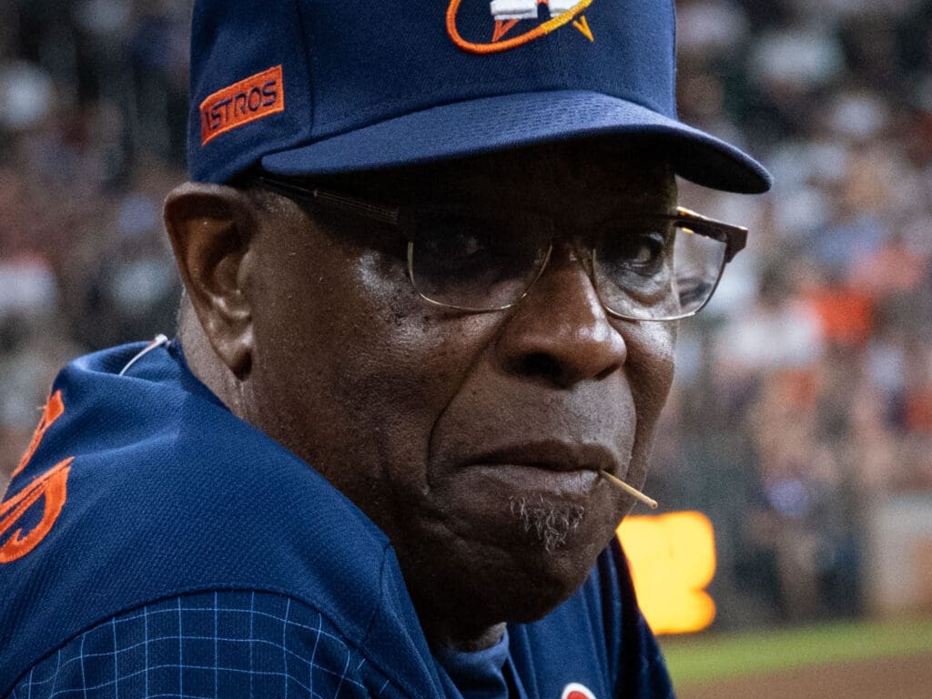 Houston Astros manager Dusty Baker is a steady hand who builds confidence in his players. (Photo by F. Carter Smith)