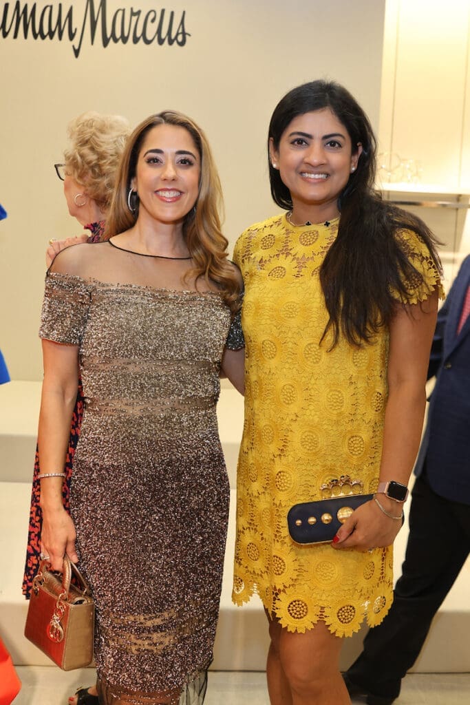 Honoree Kristina Somerville, Dr. Ishwaria Subbiah at the PaperCity Philanthropy in Fashion Best Dressed announcement party at Neiman Marcus. (Photo by Priscilla Dickson)
