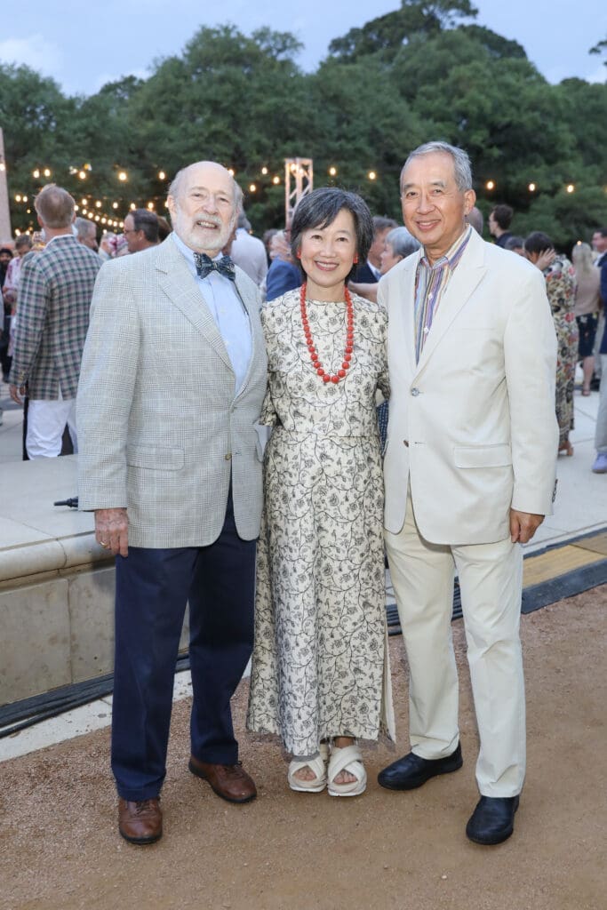 C.C. Conner, Anne & Albert Chao at the Hermann Park Conservancy's Evening in the Park. (Photo by Priscilla Dickson)