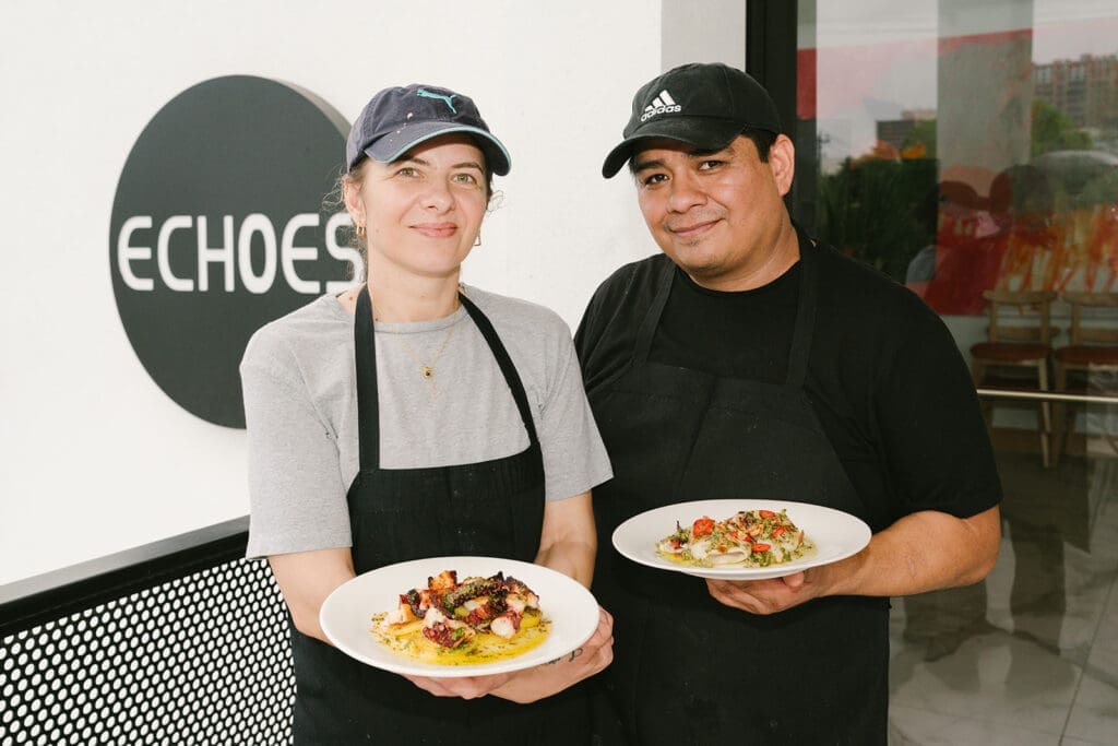 Echoes Cafe co-chefs Ana Stanciu and Armando Ramirez are hus. (Photo by Rebekah Flores)