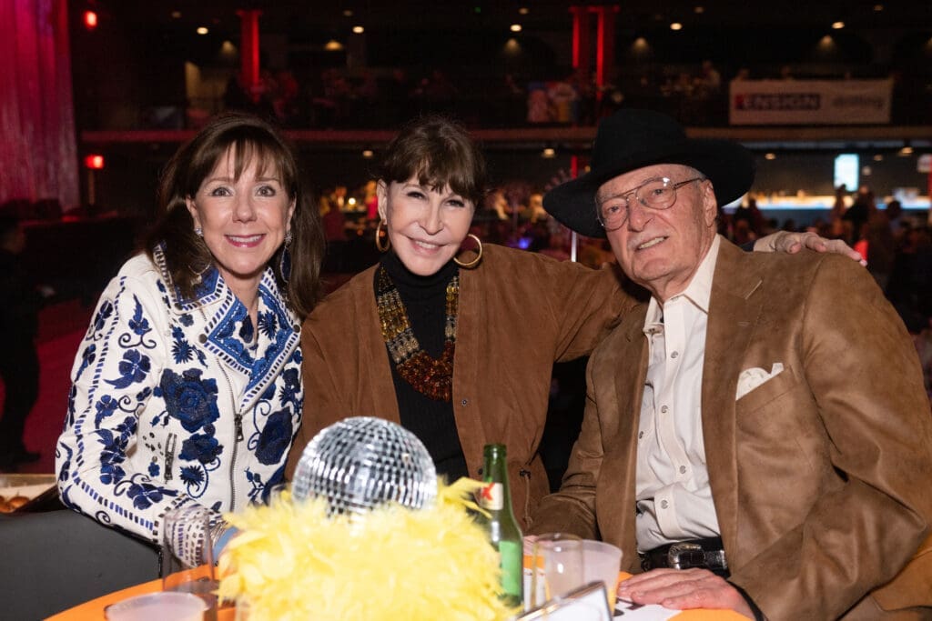 Elizabeth Stein, Shelby Hodge & Shafik Rifaat at the inaugural Victory Rally Ball (Photo by Wilson Parish)
