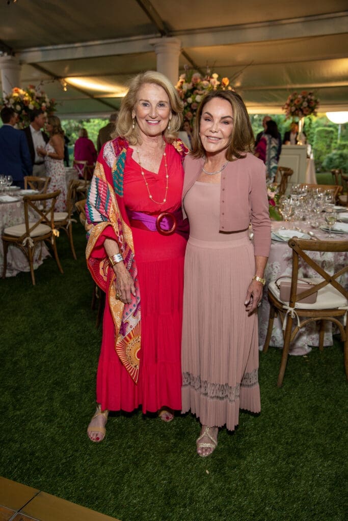 Denise Monteleone, Colleen Kotts at the Bayou Bend Garden Party (Photo by Jenny Antill)