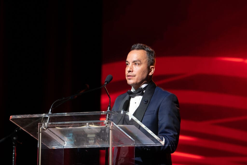 Alumni chair Drew Wilson at the University of St. Thomas annual gala (Photo by Daniel Ortiz)