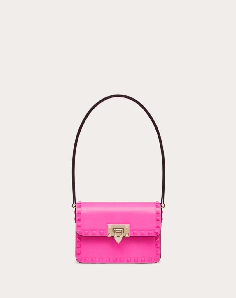 Garavani Rockstud23 Smooth Calfskin Shoulder Bag, Valentino
