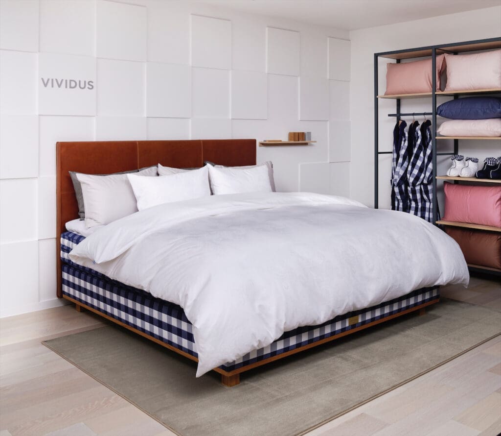 Hästens' Vividus bed takes about 45 days to hand craft.  (Photo by Elizabeth Lavin)
