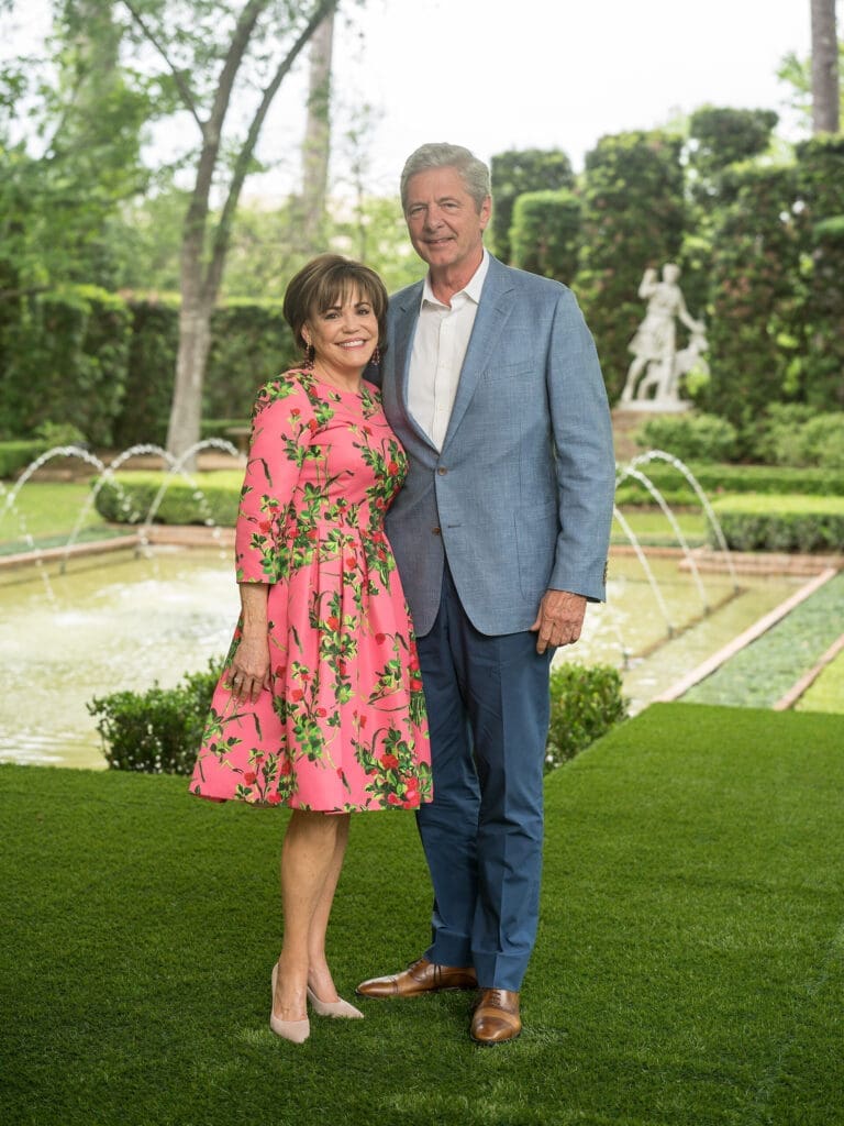Hallie Vanderhider, Bobby Dees at the 2023 Bayou Bend fashion show and luncheon.  (Photo by Daniel Ortiz)