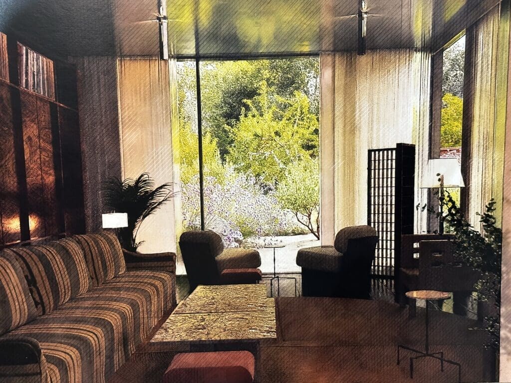 Interiors of Bunkhouse Hotel's Hotel Saint Augustine are by New York-based design studio Post Company. (Courtesy rendering)