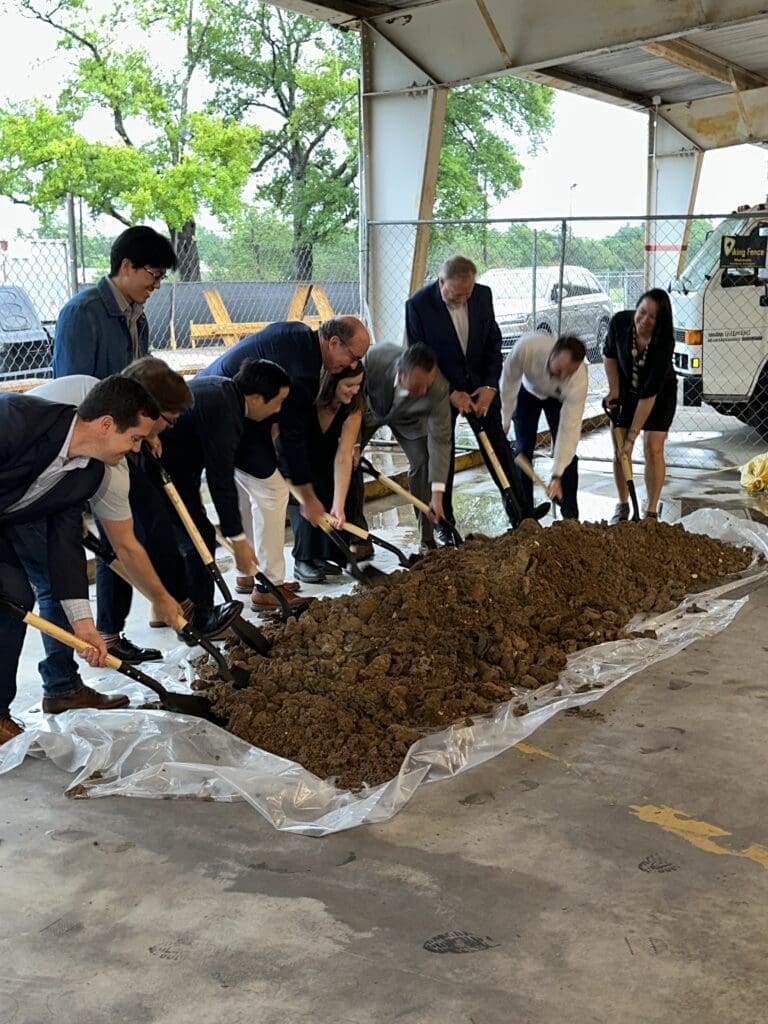 Groundbreaking for Bunkhouse Hotel's  Hotel Saint Augustine was moved indoors on Tuesday due to stormy weather. 