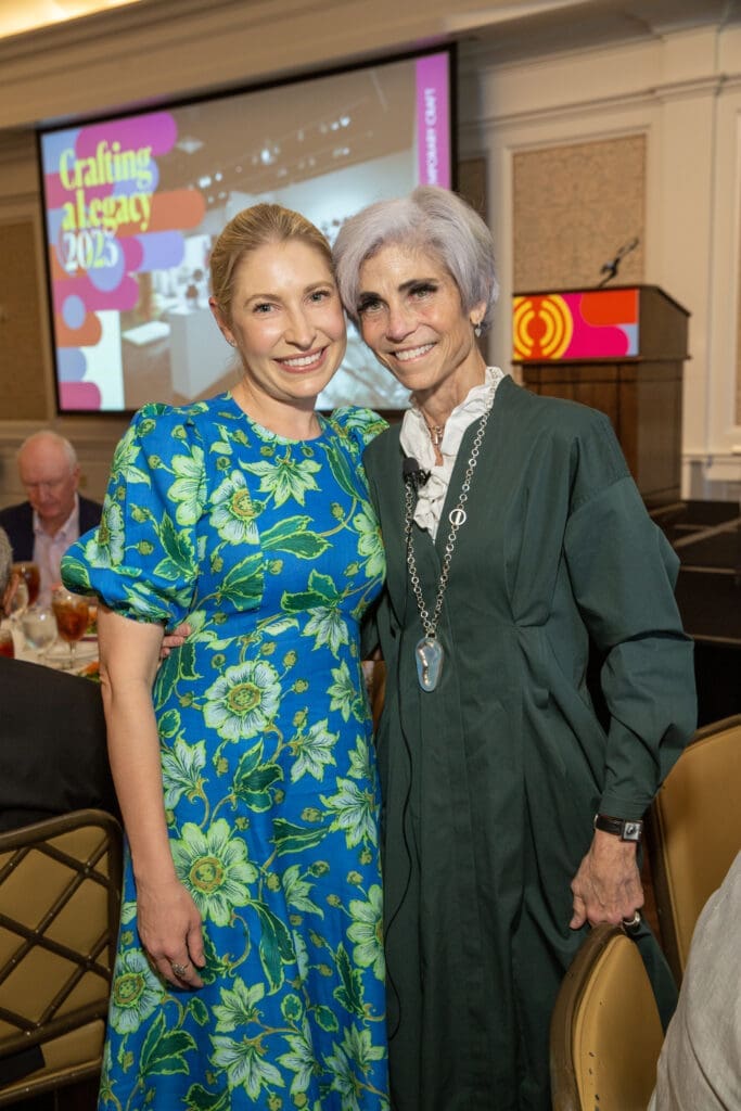 Isabel David, honoree Judy Nyquist at Houston Center for Contemporary Craft Spring Luncheon (Photo by Jenny Antill Clifton)