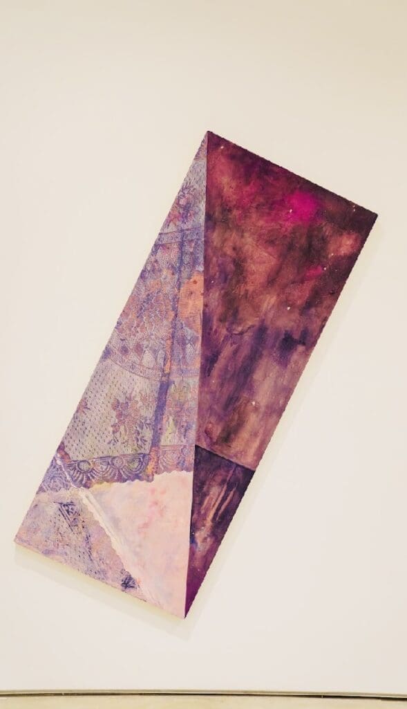 Lovie Olivia's "Draped," 2023, plaster, impression, sgraffito on wood panel. (Courtesy the artist and Art Is Bond gallery, Houston)