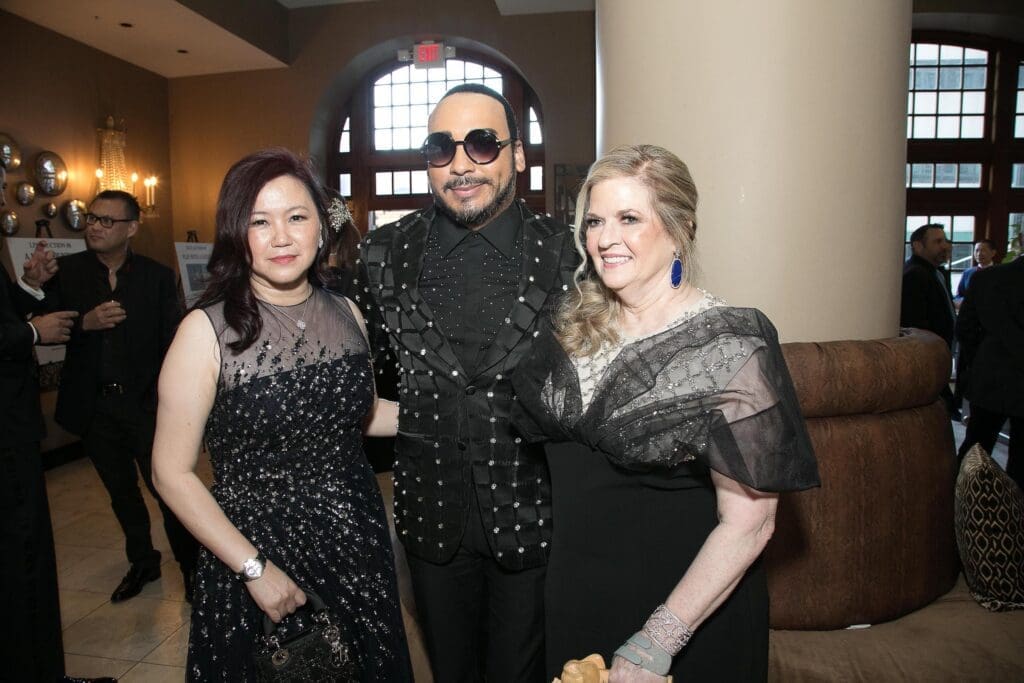 Tammy Nguyen, Brandon McClendon,  Jane Wagner at the KNOWAutism 10th anniversary gala (Photo by Larry Fagala)