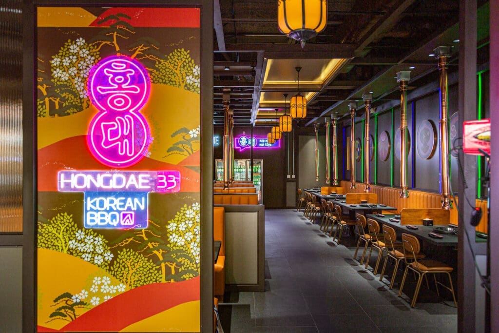 A look inside the new Hongdae 33, an all-you-can-eat Korean BBQ restaurant in Chinatown. (Photo by Jenn Duncan)