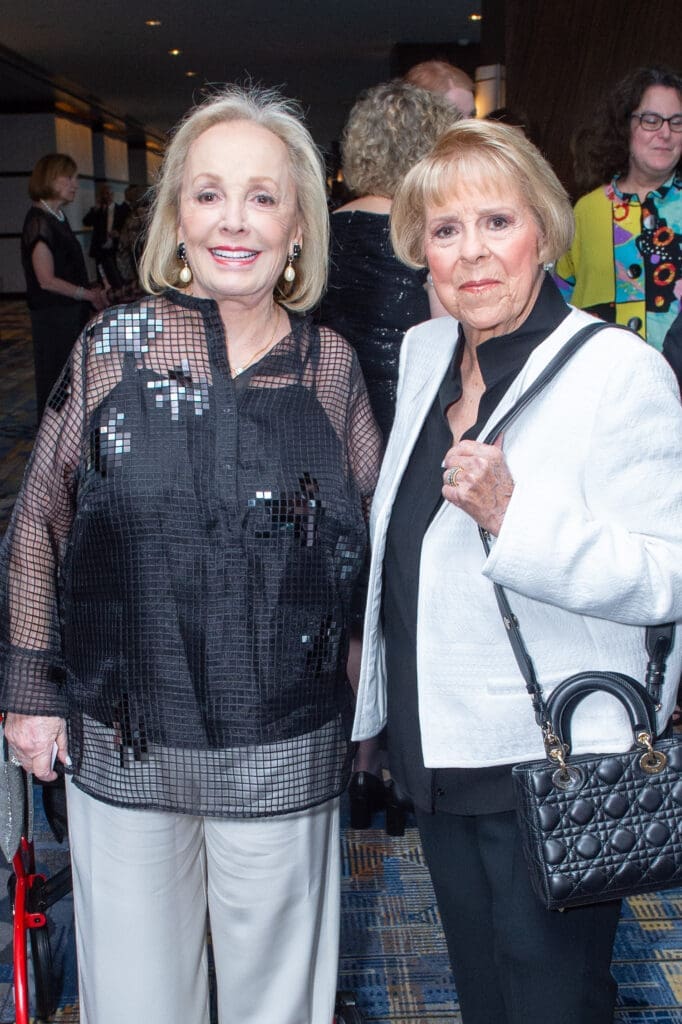 Paula Goldstein, Elain Helfman at the Holocaust Museum Houston Lyndon Baines Johnson Moral Courage Award Dinner (Photo by Jacob Power)