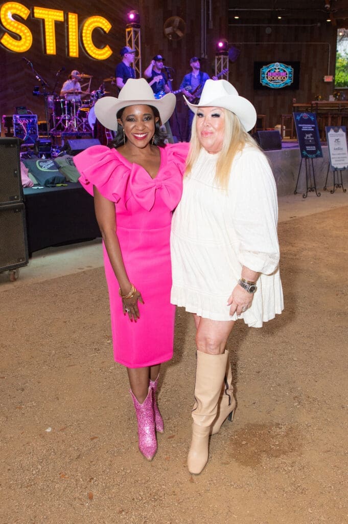 2023 Cattle Barons Ball chairs Jacquie Baly, Lara Bell at the Cattle Barons Ball launch at The Rustic. (Photo by Jacob Power)