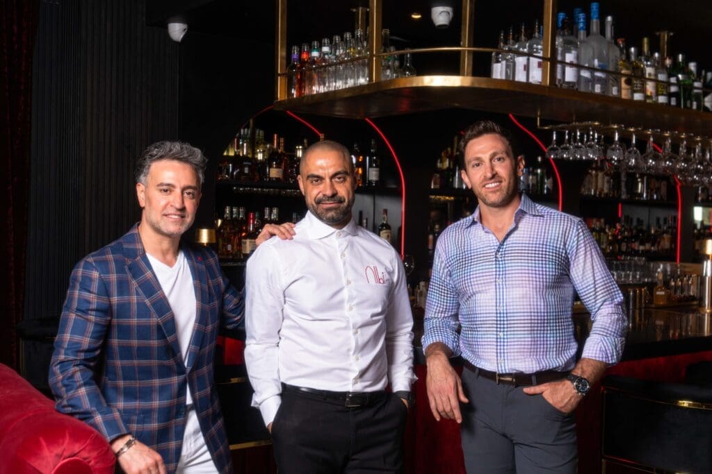 Owners of Albi, Jimy Fakhoury, ALaddin Nimri, and Nano Fakhoury. (Photo by Michael Anthony)