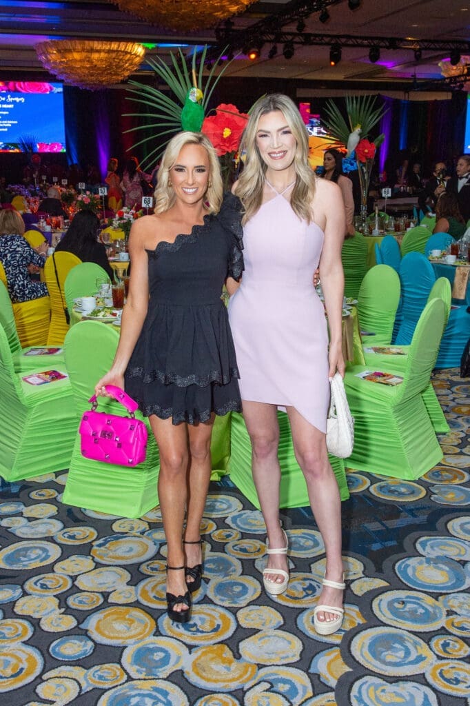 Kat Pressley, Leah Christman at the Latin Women's Initiative fashion show and luncheon. (Photo by Jacob Power)