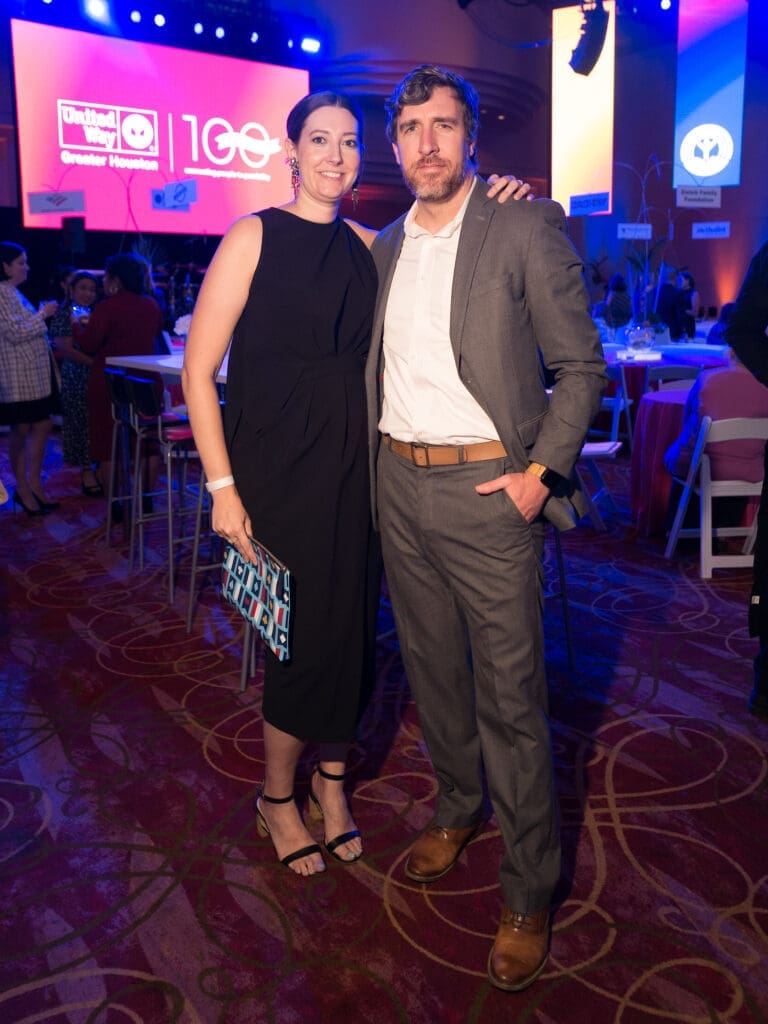 Katie O'Neil, Taylor Woodruff  at the United Way of Greater Houston 100th anniversary celebration. (Photo by Daniel Ortiz)