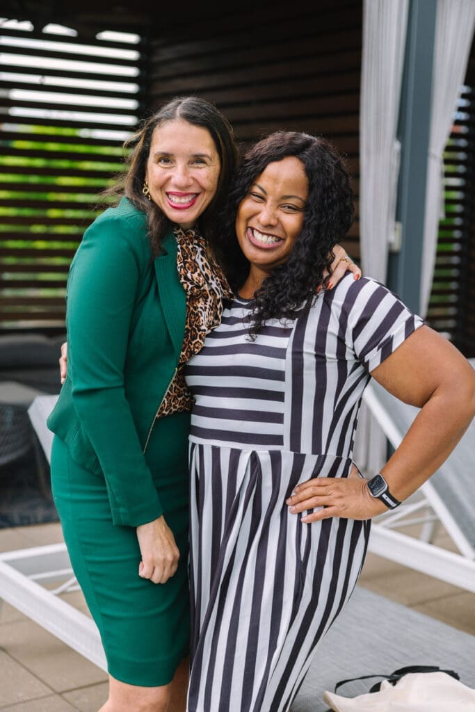 LaQuita Carter, Nicki Sylvester at the launch party for PaperCity The Woodlands  (Photo by Johnny Than)